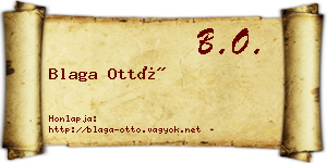 Blaga Ottó névjegykártya