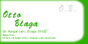 otto blaga business card